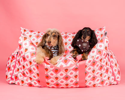 Deluxe Travel Car Bed: Strawberry Patch