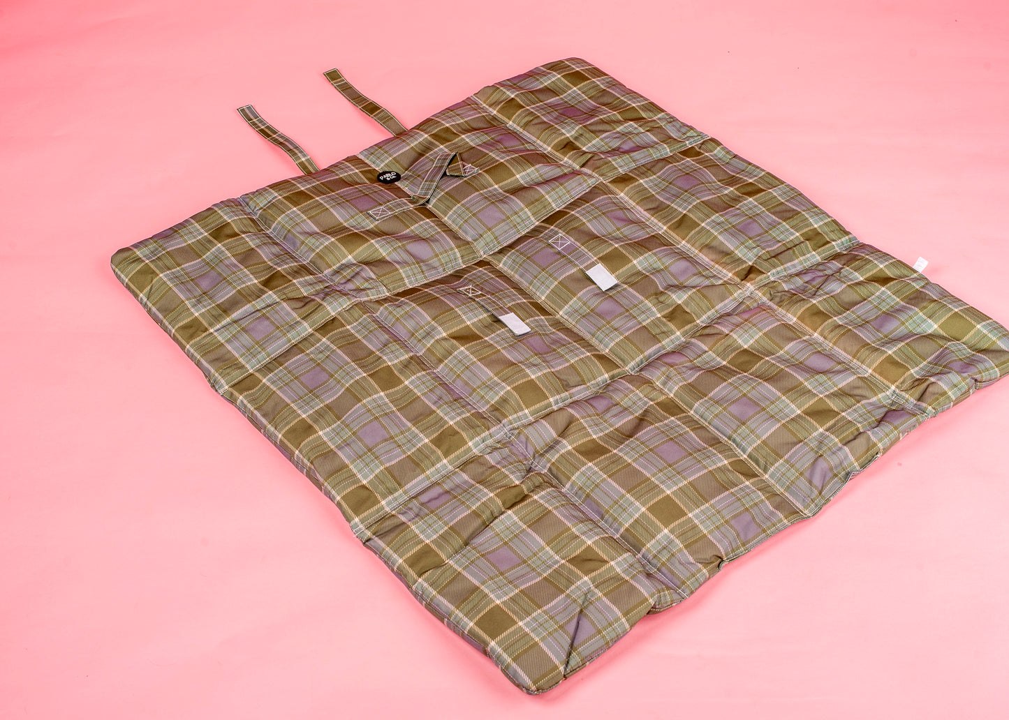 Deluxe Travel Mat: Green Plaid