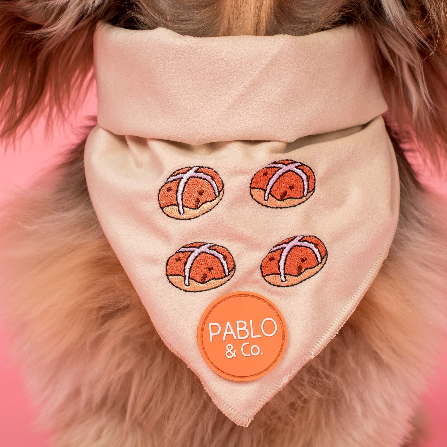 Hot Cross Buns: Velvet Dog Bandana