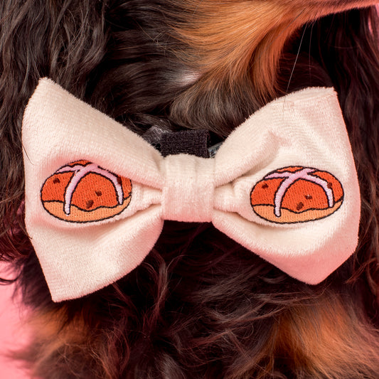 Hot Cross Buns: Velvet Bow Tie