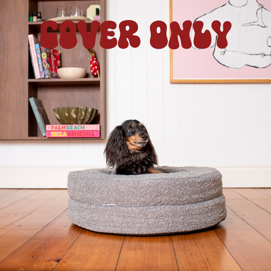 Boucle Donut Dog Bed Cover: Storm (cover only)