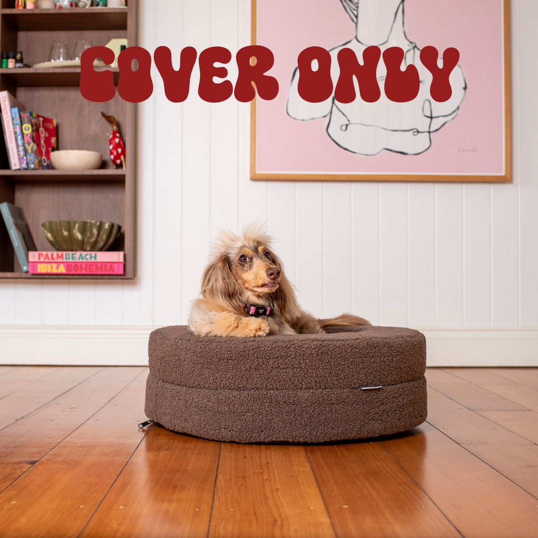 Teddy Donut Dog Bed Cover: Espresso (cover only)