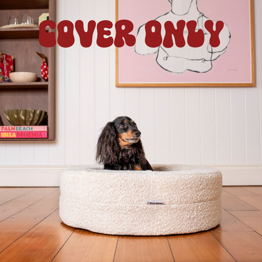 Boucle Donut Dog Bed Cover: Cloud (cover only)