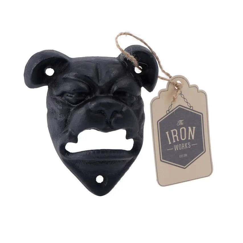 Bulldog Cast Iron Wall Bottle Opener