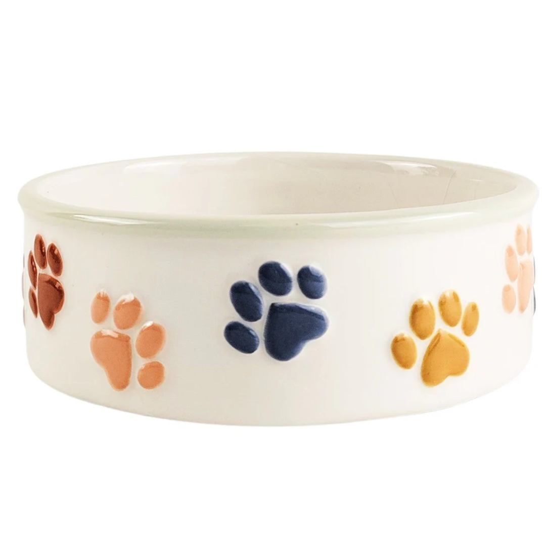 Ceramic Perfect Pets Paws Dog Bowl