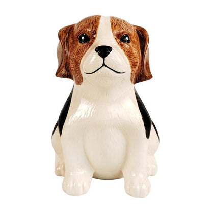 Beagle Planter: White & Brown