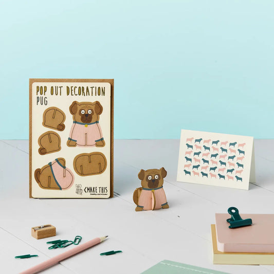 Dog Pop Out Decoration Greeting Card