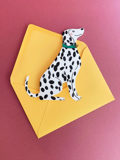 Sitting Dalmatian: Greeting Card