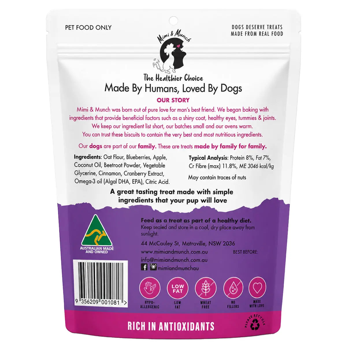 Mimi & MunchBerry Brekkie Dog Biscuits