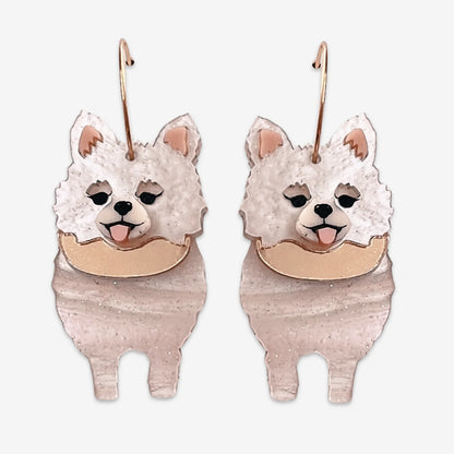 Pomeranian Pet Earrings