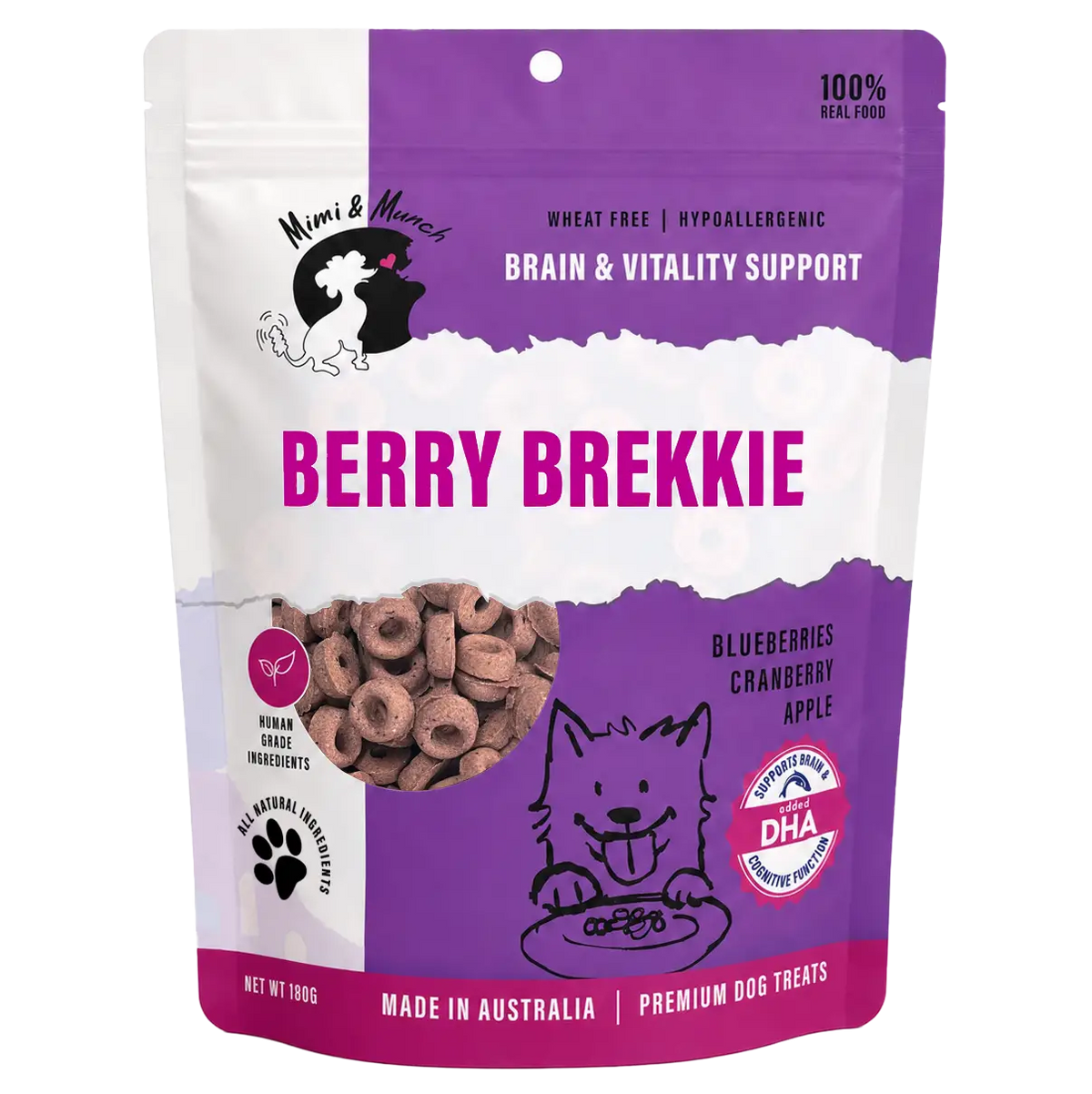 Mimi & Munch Mimi & Munch Berry Brekkie Dog Biscuits