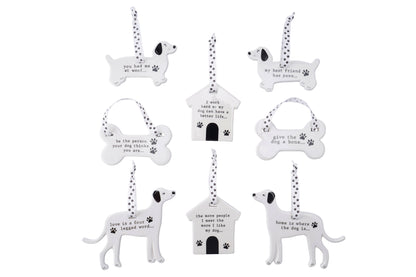 Woofs & Whiskers Ceramic Dog Hangers