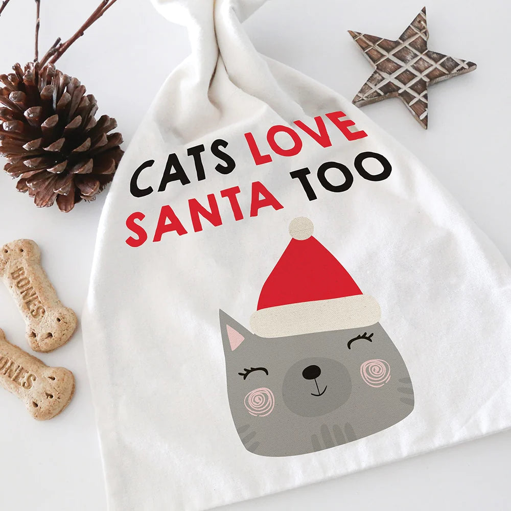 Cat Santa Sack - Cats Love Santa Too