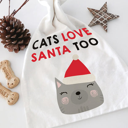 Cat Santa Sack - Cats Love Santa Too