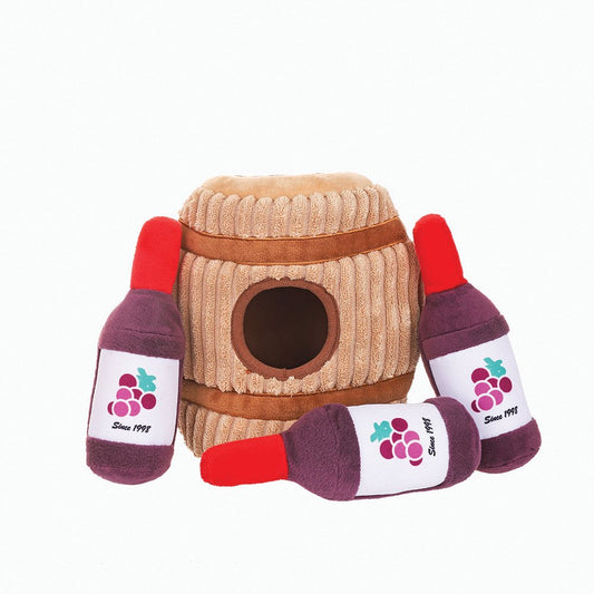 Wine Barrel Dog Burrow Toy