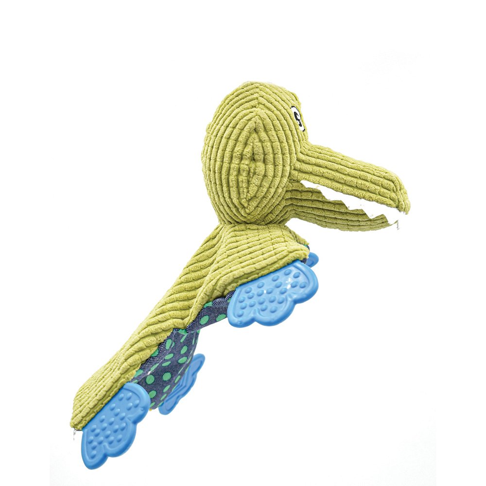 Crinkle Teether Small Dog Toy: Crocodile