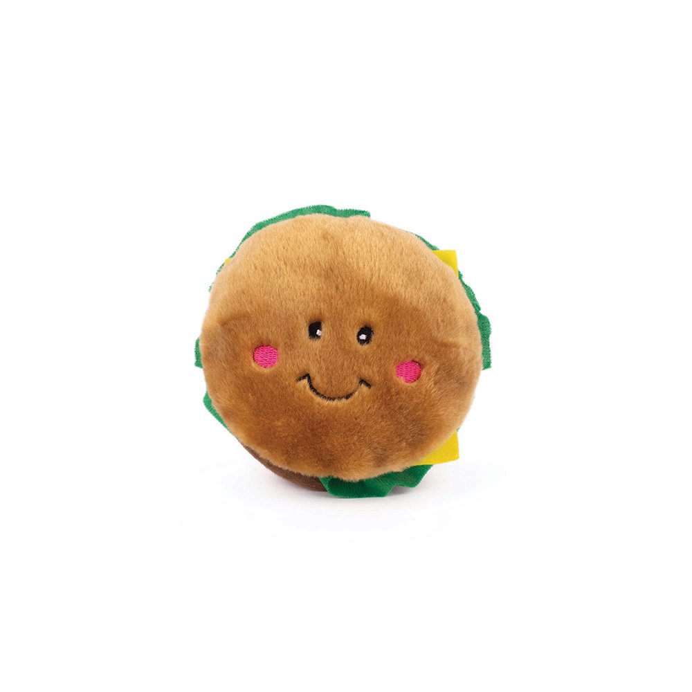 Zippy Paws: Hamburger Squeaker Dog Toy