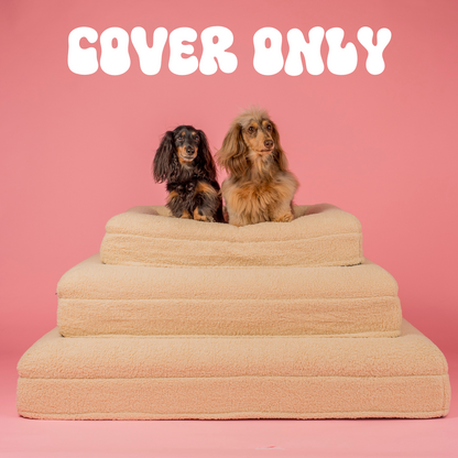 Teddy Dog Bed Cover: Latte (cover only)