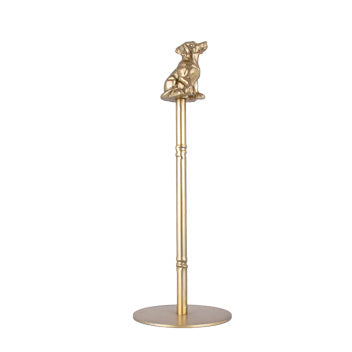 Dog Paper Towel Holder: Antique Gold Finish