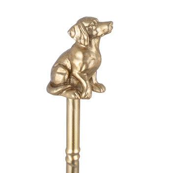 Dog Paper Towel Holder: Antique Gold Finish