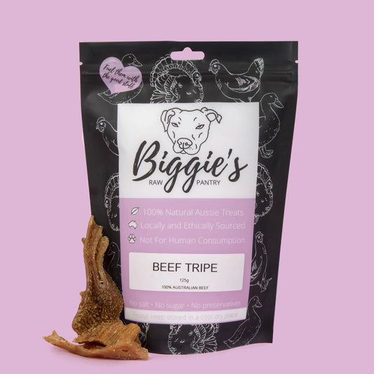 Beef Tripe 125g: Biggie's Raw Pantry