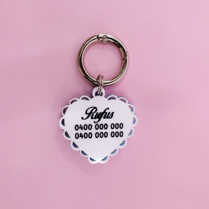 Personalised Pet ID Tag: Initial Locket Blue