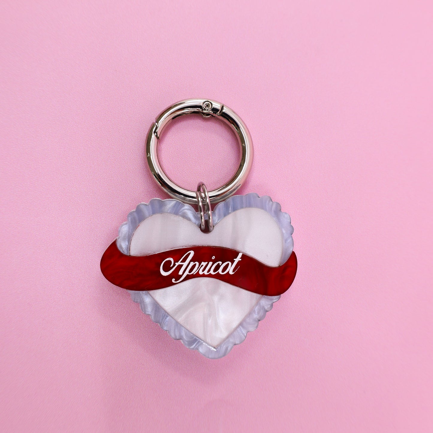 Personalised Pet ID Tag: Heart Throb Pink Blue