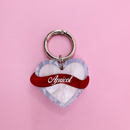 Personalised Pet ID Tag: Heart Throb Pink Blue