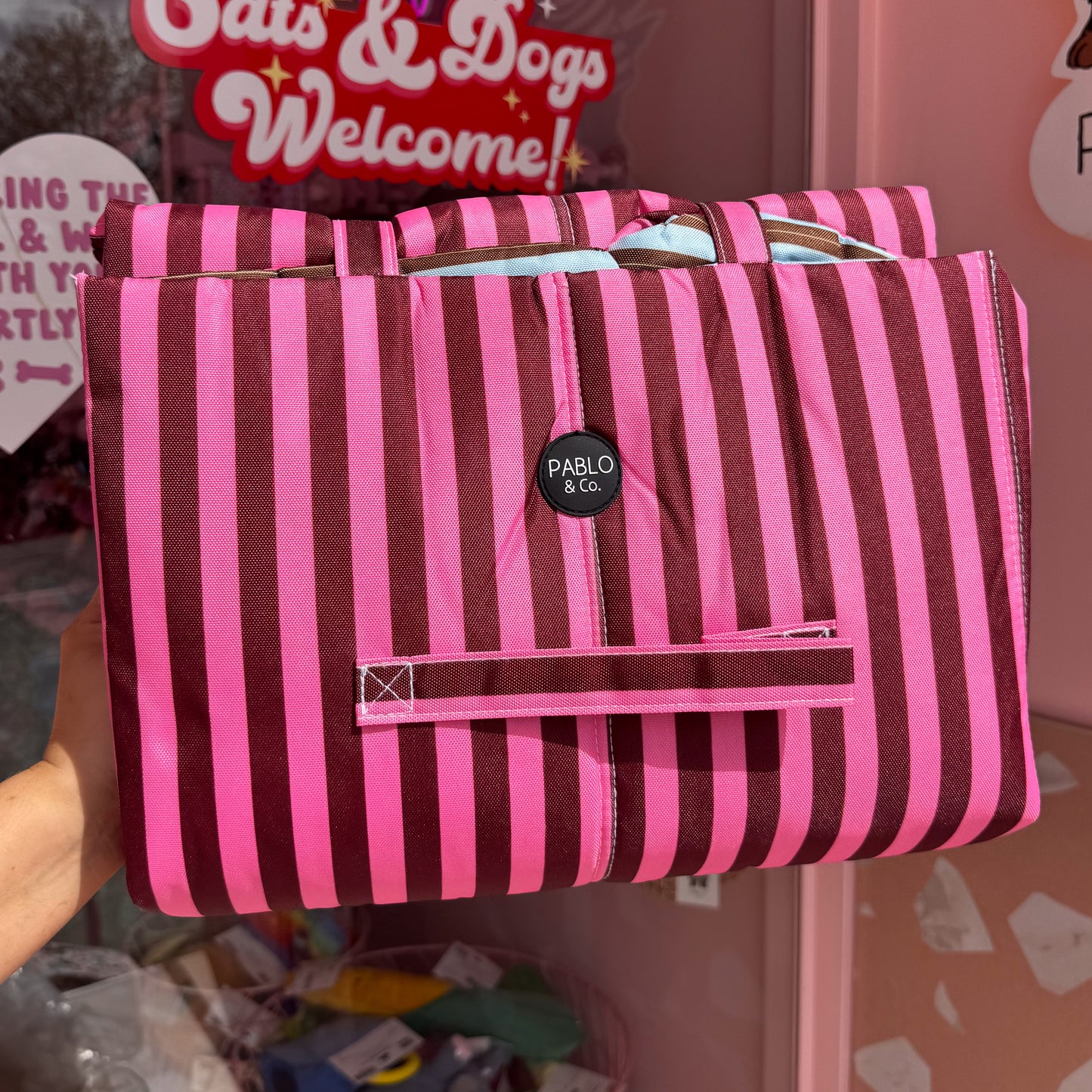 Deluxe Travel Mat: Blushing Stripes & Sunday Stripes