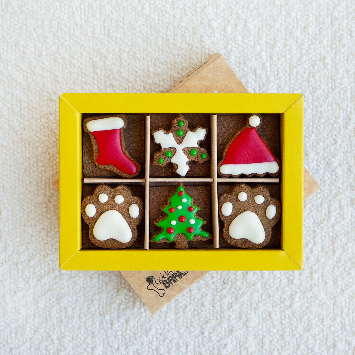 Golden Barkery: Christmas Dog Treats - 12 Dog Biscuits Box