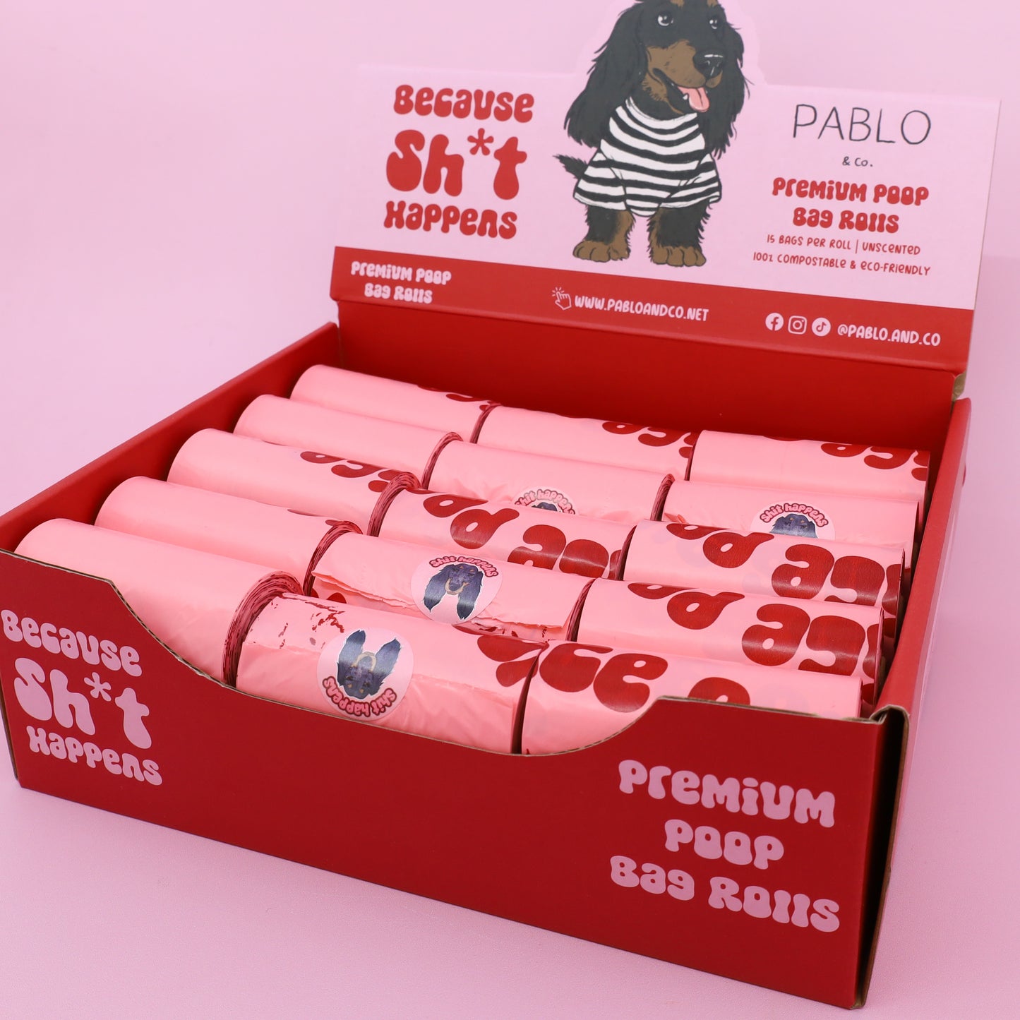 450 Premium Dog Poop Bags (30 Rolls)
