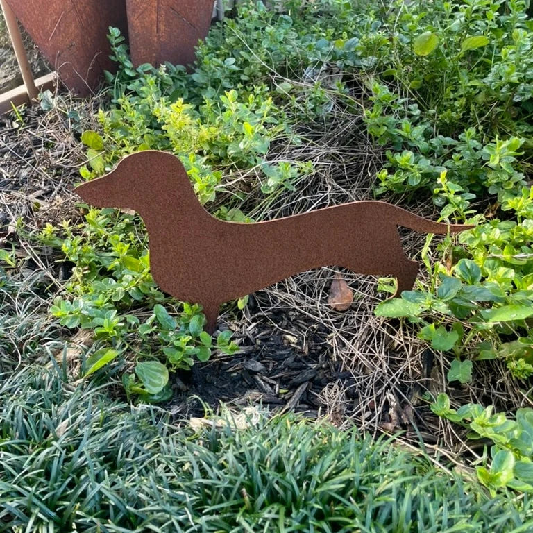 Dachshund Rusty Metal Sign