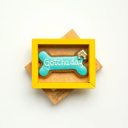 Golden Barkery: Happy Gotcha Day Dog Bone - Blue