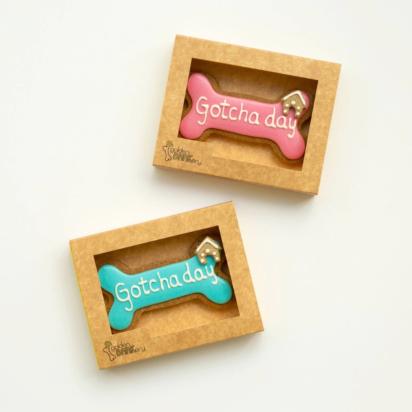 Golden Barkery: Happy Gotcha Day Dog Bone - Pink