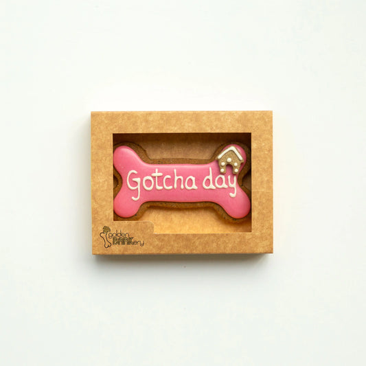 Golden Barkery: Happy Gotcha Day Dog Bone - Pink