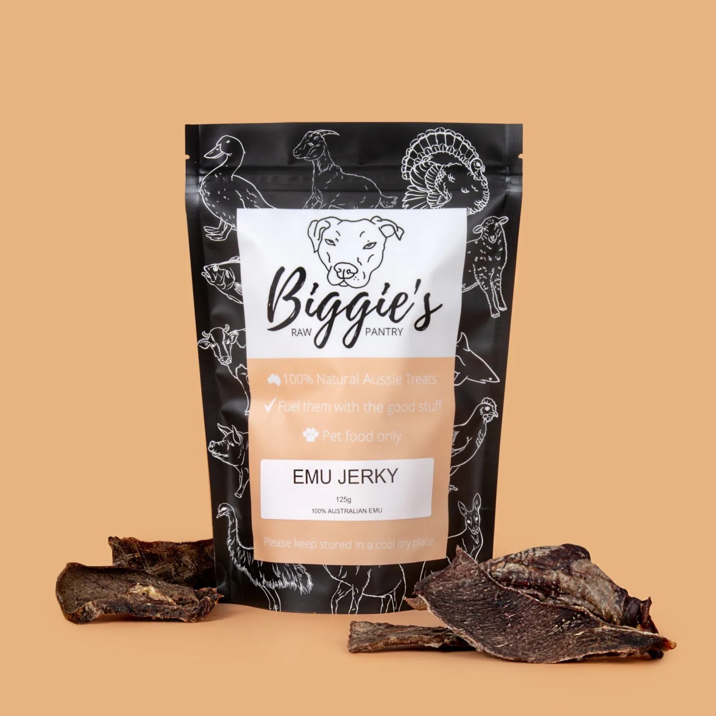 Emu Jerky: Biggies Raw Pantry