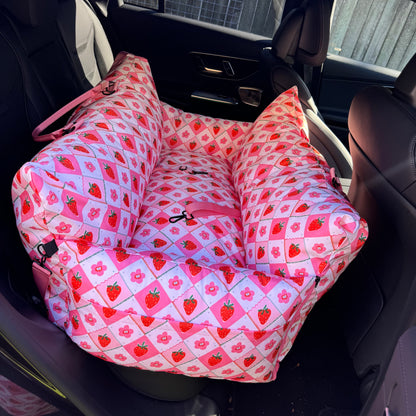 Deluxe Travel Car Bed: Strawberry Patch