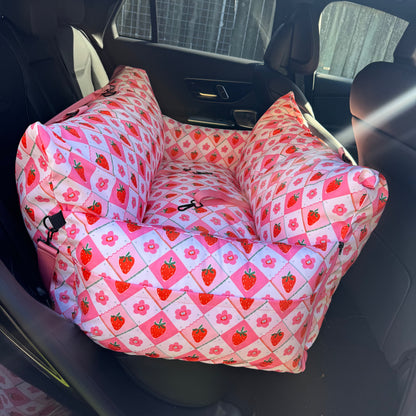 Deluxe Travel Car Bed: Strawberry Patch