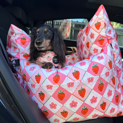 Deluxe Travel Car Bed: Strawberry Patch