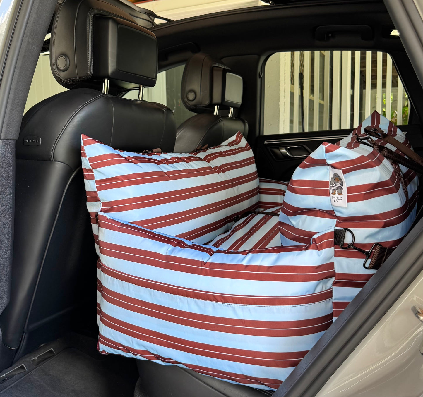 Deluxe Travel Car Bed: Sunday Stripes