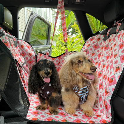 Strawberry Patch: Deluxe Hard Base Hammock Car Seat Cover