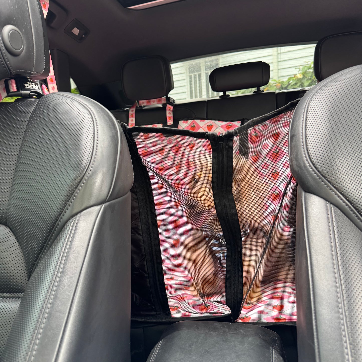 Strawberry Patch: Deluxe Hard Base Hammock Car Seat Cover