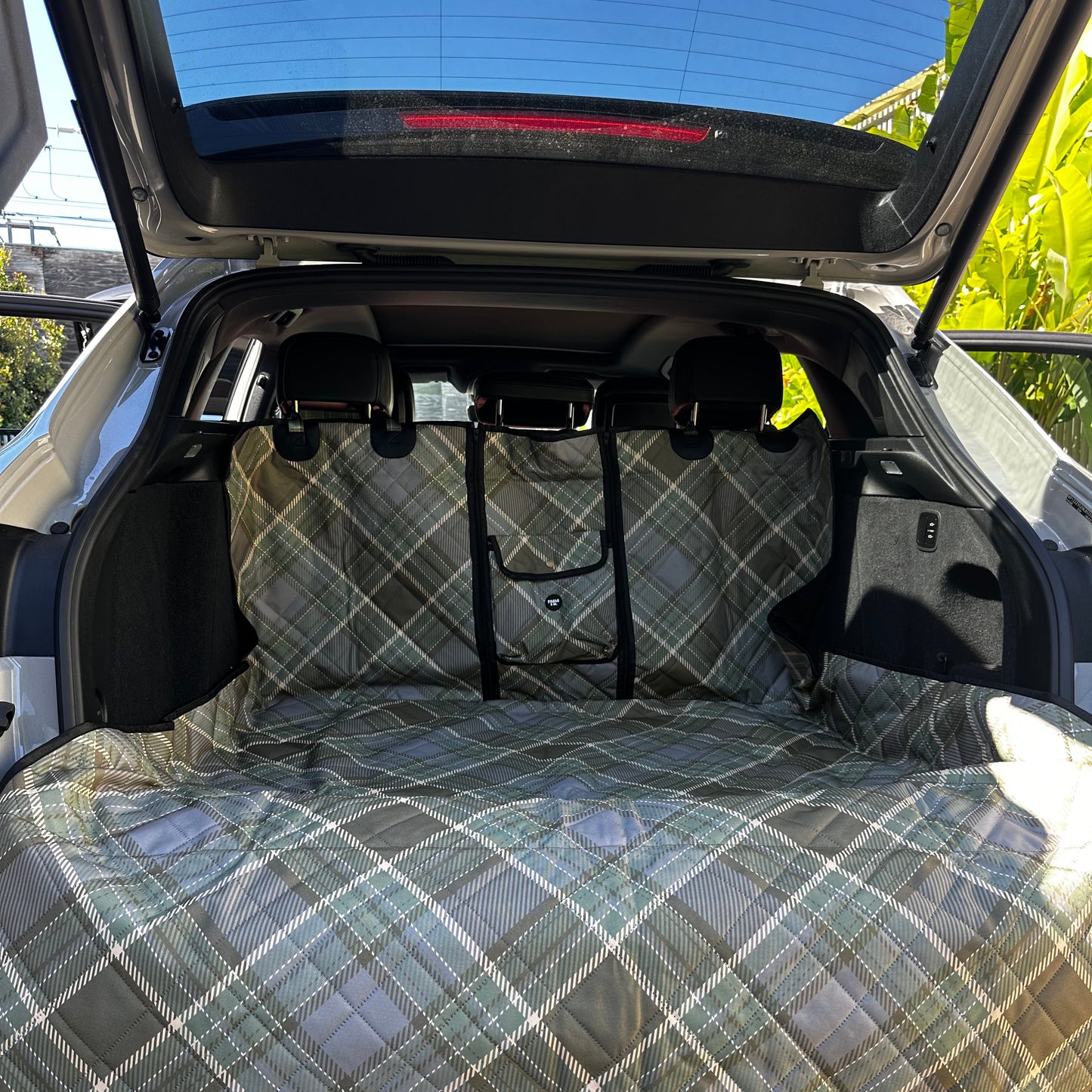 Green Plaid: Deluxe Car Boot Cover