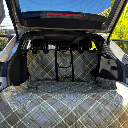 Green Plaid: Deluxe Car Boot Cover