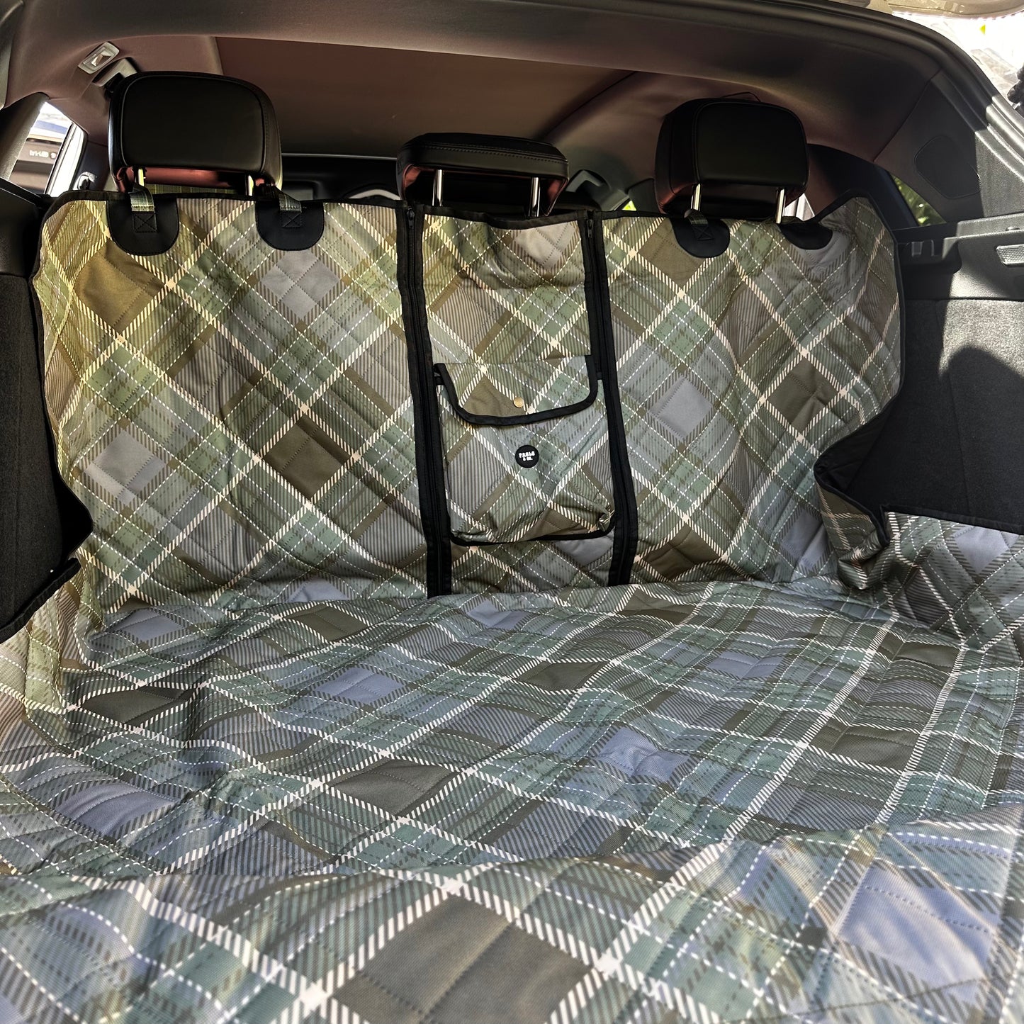 Green Plaid: Deluxe Car Boot Cover