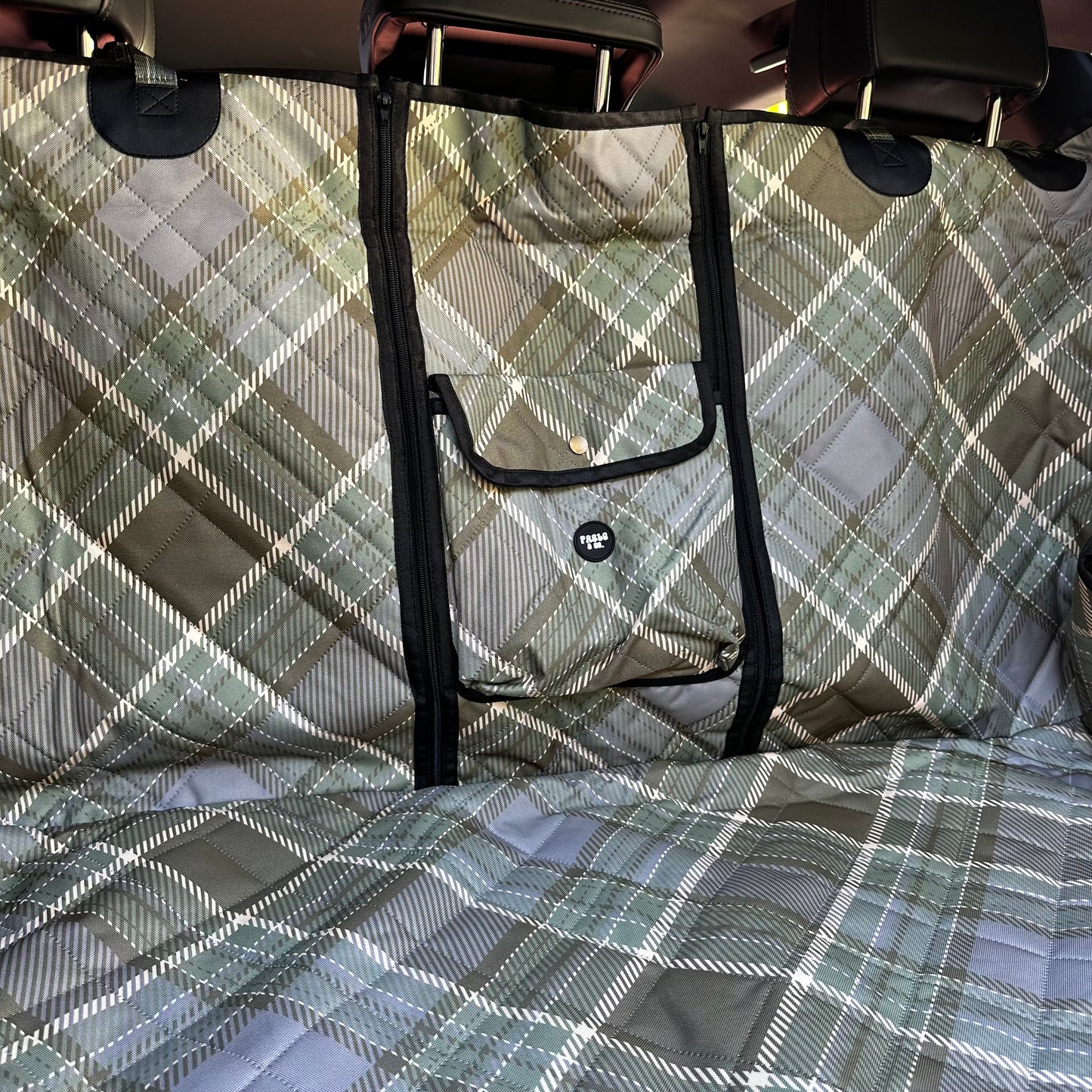 Green Plaid: Deluxe Car Boot Cover