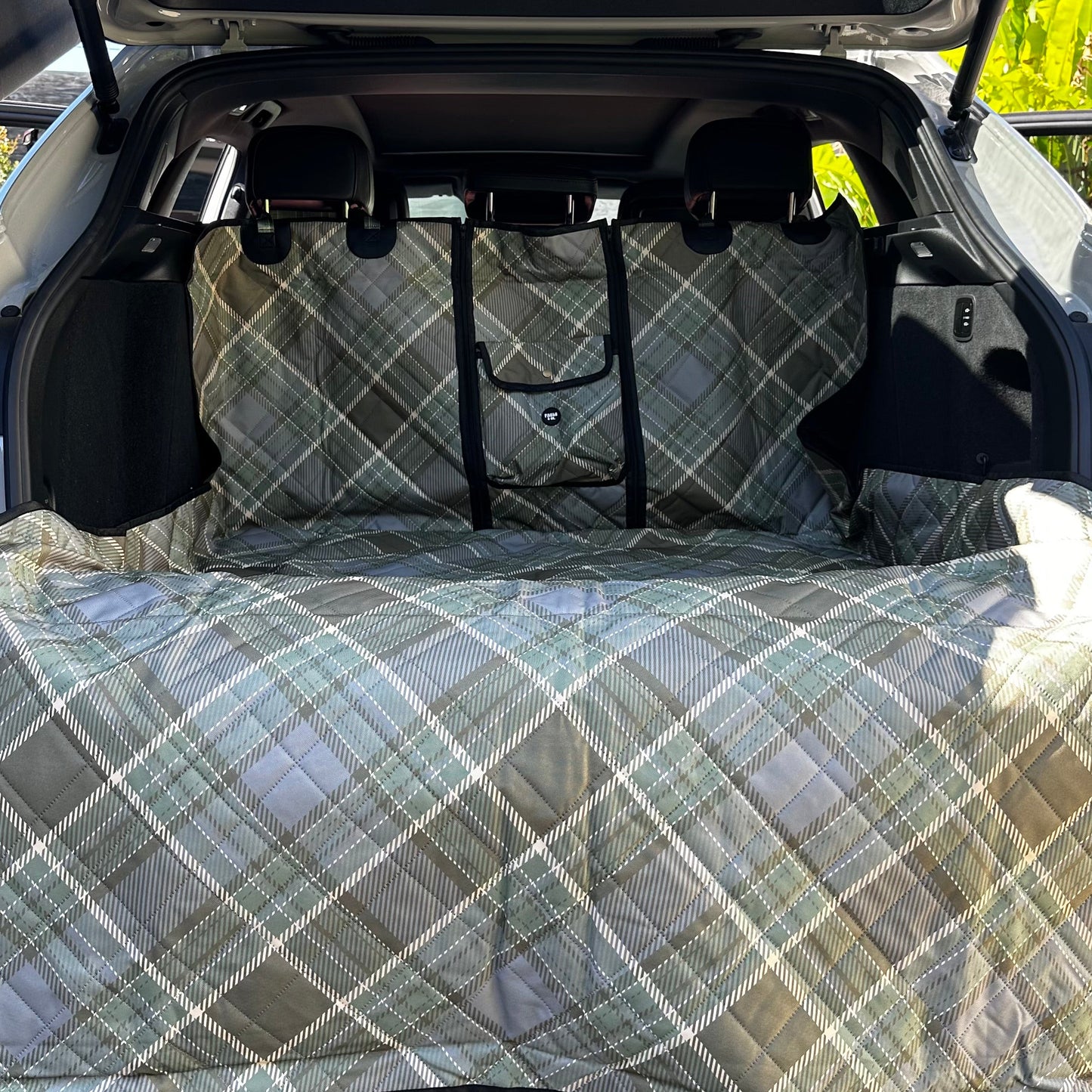 Green Plaid: Deluxe Car Boot Cover