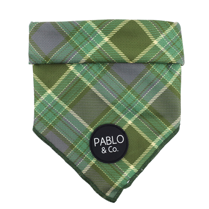 Green Plaid: Dog Bandana