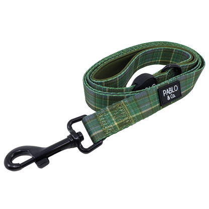 Green Plaid: Dog Leash