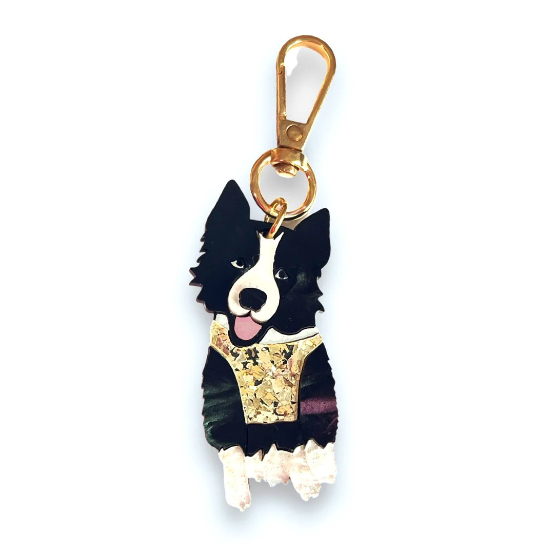 Border Collie Bag Tag / Keyring